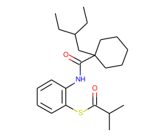 2-METHYLPROPANETHIOIC ACID S-[2-[1-(2-ETHYLBUTYL)CYCLOHEXYLCARBOXAMIDO]PHENYL] ESTER