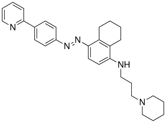 N-[3-(1-piperidinyl)propyl]-4-{(E)-[4-(2-pyridinyl)phenyl]diazenyl}-5,6,7,8-tetrahydro-1-naphthalenamine