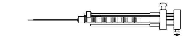 Hamilton<sup>®</sup> syringe, cemented needle with chaney adapter