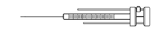 Hamilton<sup>®</sup> syringe, cemented needle with guide