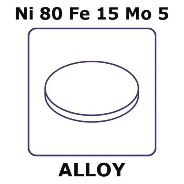 High permeability magnetic alloy, Ni80Fe15Mo5