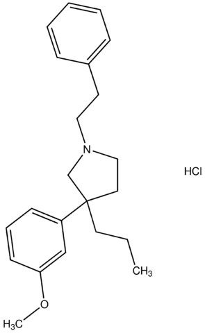 3-(3-methoxyphenyl)-1-(2-phenylethyl)-3-propylpyrrolidine hydrochloride