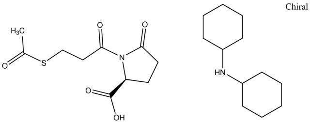 (2S)-1-[3-(acetylsulfanyl)propanoyl]-5-oxo-2-pyrrolidinecarboxylic acid, (dicyclohexylammonium) salt