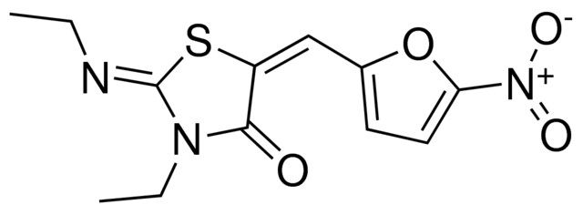 (2Z,5E)-3-ethyl-2-[(Z)-ethylimino]-5-[(5-nitro-2-furyl)methylene]-1,3-thiazolidin-4-one