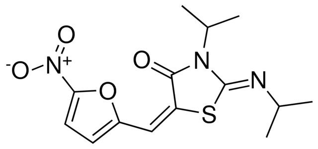 (2Z,5E)-3-isopropyl-2-{[(Z)-1-methylethyl]imino}-5-[(5-nitro-2-furyl)methylene]-1,3-thiazolidin-4-one