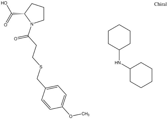 (2S)-1-{3-[(4-methoxybenzyl)sulfanyl]propanoyl}-2-pyrrolidinecarboxylic acid, (dicyclohexylammonium) salt