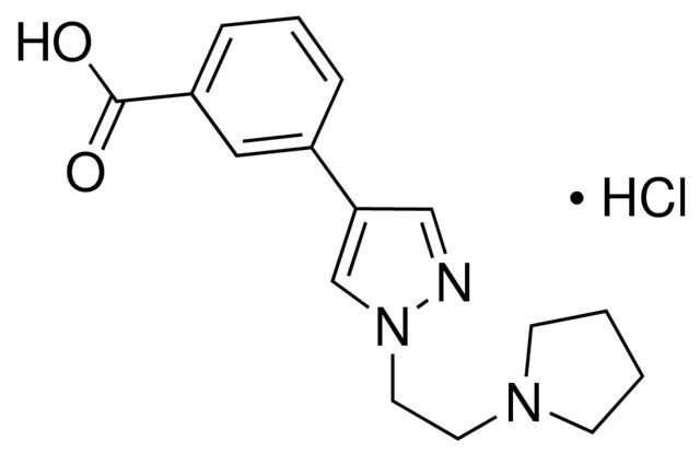 3-{1-[2-(1-Pyrrolidinyl)ethyl]-1<i>H</i>-pyrazol-4-yl}benzoic acid hydrochloride