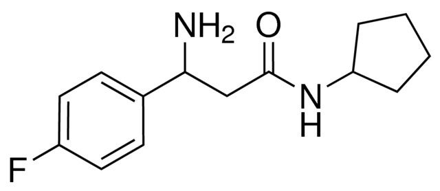 3-Amino-<i>N</i>-cyclopentyl-3-(4-fluorophenyl)propanamide
