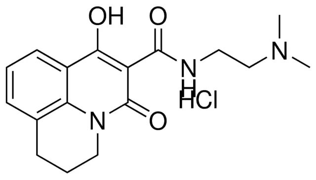 N-[2-(DIMETHYLAMINO)ETHYL]-7-HYDROXY-5-OXO-2,3-DIHYDRO-1H,5H-PYRIDO[3,2,1-IJ]QUINOLINE-6-CARBOXAMIDE HYDROCHLORIDE