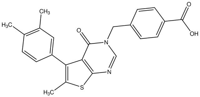 4-((5-(3,4-DimethylPh)-6-Me-4-oxothieno[2,3-<i>d</i>]pyrimidin-3(4<i>H</i>)-yl)Me)benzoic acid