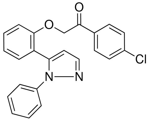 1-(4-CHLOROPHENYL)-2-[2-(1-PHENYL-1H-PYRAZOL-5-YL)PHENOXY]ETHANONE