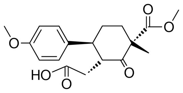 3-CARBOXYMETHYL-4-(4-MEO-PH)-1-ME-2-OXO-CYCLOHEXANECARBOXYLIC ACID METHYL ESTER