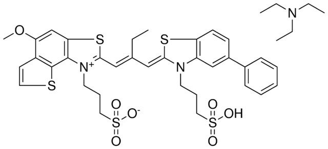 3-(5-METHOXY-2-{(1E)-2-[(Z)-(5-PHENYL-3-(3-SULFOPROPYL)-1,3-BENZOTHIAZOL-2(3H)-YLIDENE)METHYL]-1-BUTENYL}THIENO[2,3-E][1,3]BENZOTHIAZOL-1-IUM-1-YL)-1-PROPANESULFONATE COMPOUND WITH N,N,N-TRIETHYLAMINE