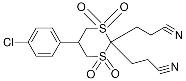 3-(5-(4-CL-PH)-2-(2-CYANO-ET)-1,1,3,3-TETRAOXO-(1,3)DITHIAN-2-YL)-PROPIONITRILE