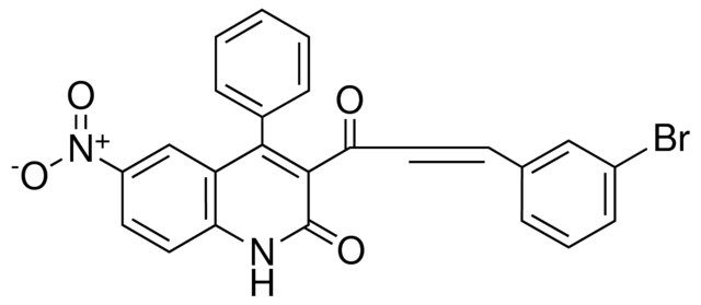 3-(3-(3-BROMO-PHENYL)-ACRYLOYL)-6-NITRO-4-PHENYL-1H-QUINOLIN-2-ONE