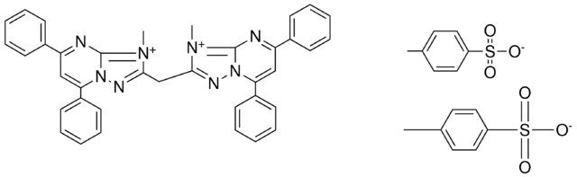 3-METHYL-2-[(3-METHYL-5,7-DIPHENYL[1,2,4]TRIAZOLO[1,5-A]PYRIMIDIN-3-IUM-2-YL)METHYL]-5,7-DIPHENYL[1,2,4]TRIAZOLO[1,5-A]PYRIMIDIN-3-IUM BIS(4-METHYLBENZENESULFONATE)