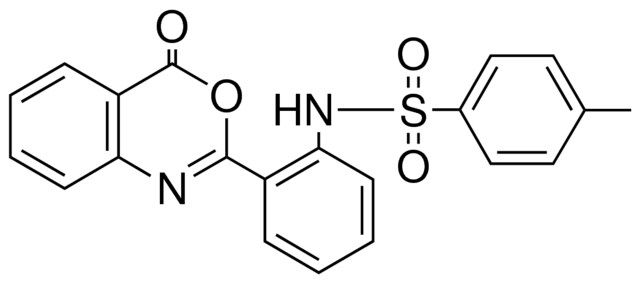 4-METHYL-N-(2-(4-OXO-4H-BENZO(D)(1,3)OXAZIN-2-YL)-PHENYL)-BENZENESULFONAMIDE