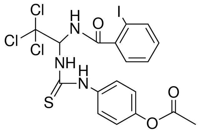 ACETIC ACID 4-(3-(2,2,2-TRICHLORO-1-(2-I-BENZOYLAMINO)-ET)-THIOUREIDO)-PH ESTER