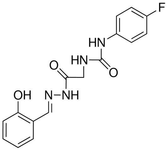 2-(3-(4-FLUOROPHENYL)UREIDO)ACETIC (2-HYDROXYBENZYLIDENE)HYDRAZIDE