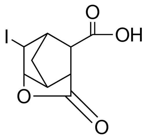 2-IODO-5-OXO-4-OXA-TRICYCLO(4.2.1.0(3,7))NONANE-9-CARBOXYLIC ACID