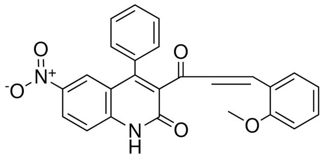 3-(3-(2-METHOXY-PHENYL)-ACRYLOYL)-6-NITRO-4-PHENYL-1H-QUINOLIN-2-ONE
