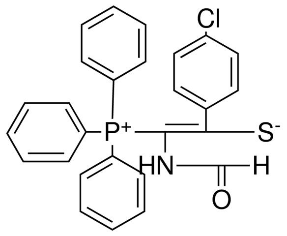 1-(4-CHLOROPHENYL)-2-(FORMYLAMINO)-2-(TRIPHENYLPHOSPHONIO)ETHYLENETHIOLATE