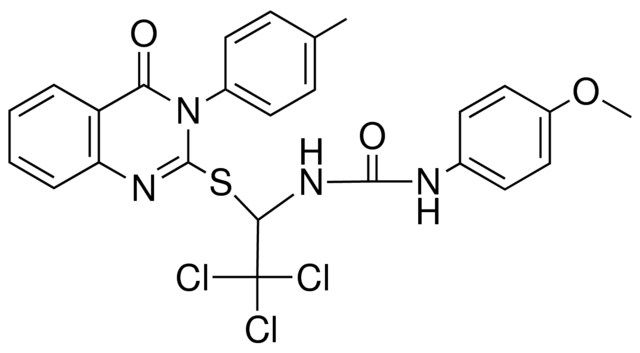 1-(4-MEO-PH)-3-(TRICHLORO-1-(4-OXO-3-P-TOLYL-QUINAZOLIN-2-YLSULFANYL)-ET)-UREA