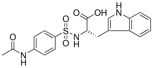 2-(4-ACETYLAMINO-BENZENESULFONYLAMINO)-3-(1H-INDOL-3-YL)-PROPIONIC ACID
