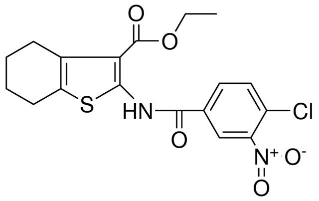 2-(4-CL-3-NITRO-BENZOYLAMINO)-4H-BENZO(B)THIOPHENE-3-CARBOXYLIC ACID ET ESTER