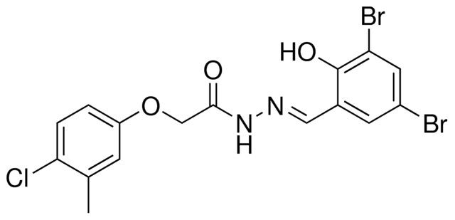 2-(4-CL-3-ME-PHENOXY)-ACETIC ACID (3,5-DIBROMO-2-HYDROXY-BENZYLIDENE)-HYDRAZIDE