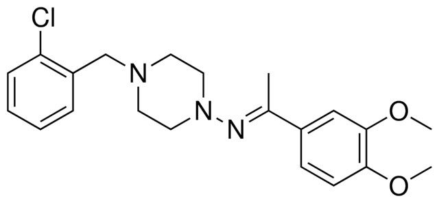 (4-(2-CHLORO-BENZYL)-PIPERAZIN-1-YL)-(1-(3,4-DIMETHOXY-PHENYL)-ETHYLIDENE)-AMINE