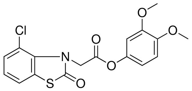 (4-CHLORO-2-OXO-BENZOTHIAZOL-3-YL)-ACETIC ACID 3,4-DIMETHOXY-PHENYL ESTER