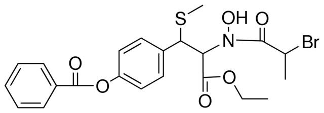 BENZOIC ACID (2-((BR-PROPIONYL)-HO-AMINO)-ETO-CARBONYL-ME-SULFANYL-ET)-PH ESTER