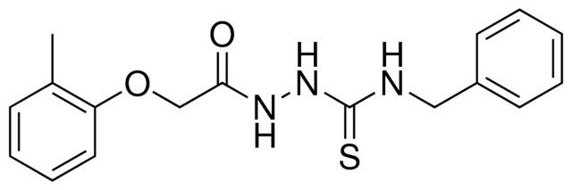 N-BENZYL-2-[(2-METHYLPHENOXY)ACETYL]HYDRAZINECARBOTHIOAMIDE