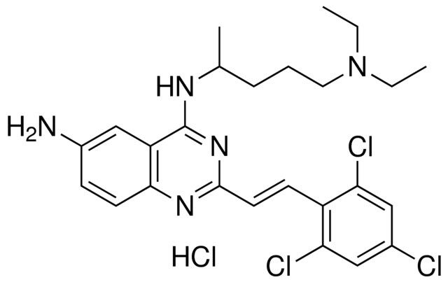 N(4)-[4-(DIETHYLAMINO)-1-METHYLBUTYL]-2-[(E)-2-(2,4,6-TRICHLOROPHENYL)ETHENYL]-4,6-QUINAZOLINEDIAMINE HYDROCHLORIDE