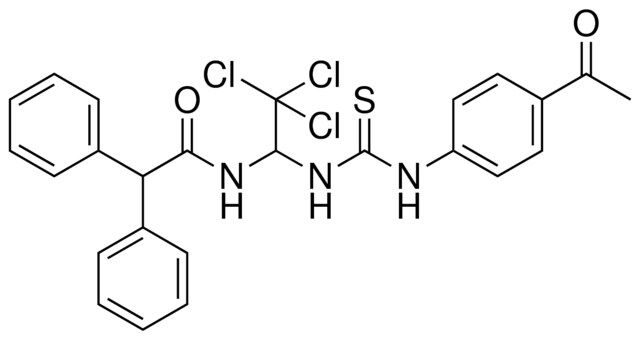 N(1-(((4-ACETYLANILINO)CARBOTHIOYL)AMINO)-2,2,2-TRI-CL-ET)-2,2-DIPHENYLACETAMIDE