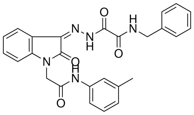 N-BENZYL-2-OXO-2-((2Z)-2-{2-OXO-1-[2-OXO-2-(3-TOLUIDINO)ETHYL]-1,2-DIHYDRO-3H-INDOL-3-YLIDENE}HYDRAZINO)ACETAMIDE