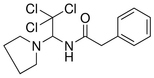 2-PHENYL-N-(2,2,2-TRICHLORO-1-PYRROLIDIN-1-YL-ETHYL)-ACETAMIDE