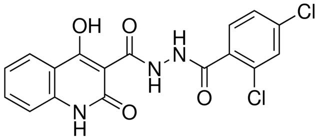 2,4-DICHLORO-BENZOIC ACID N'-(4-HO-2-OXO-1,2-2H-QUINOLINE-3-CARBONYL)-HYDRAZIDE