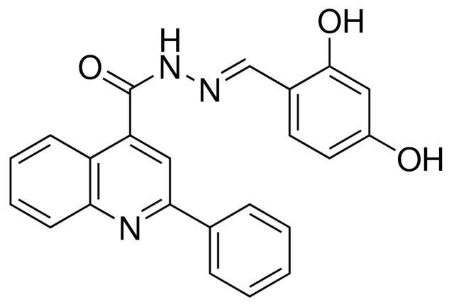 2-PHENYL-QUINOLINE-4-CARBOXYLIC ACID (2,4-DIHYDROXY-BENZYLIDENE)-HYDRAZIDE