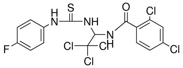 2,4-DICHLORO-N-(2,2,2-TRICHLORO-1-(3-(4-F-PHENYL)-THIOUREIDO)-ETHYL)-BENZAMIDE