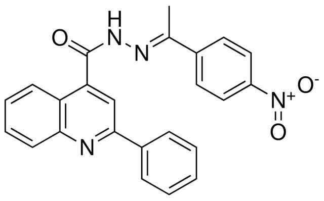 2-PHENYL-QUINOLINE-4-CARBOXYLIC ACID (1-(4-NITRO-PHENYL)-ETHYLIDENE)-HYDRAZIDE