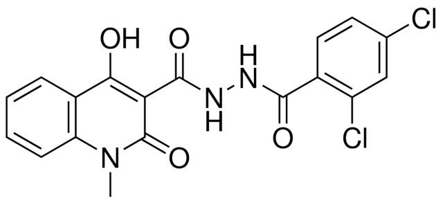 2,4-DICHLORO-BENZOIC ACID N'-(4-HO-1-ME-2-OXO-2H-QUINOLINE-3-CARBONYL)-HYDRAZIDE