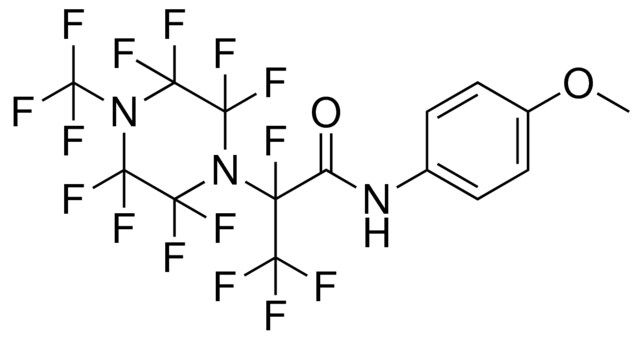 2,3,3,3-TETRAFLUORO-N-(4-METHOXYPHENYL)-2-[2,2,3,3,5,5,6,6-OCTAFLUORO-4-(TRIFLUOROMETHYL)-1-PIPERAZINYL]PROPANAMIDE