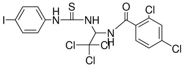 2,4-DICHLORO-N-(2,2,2-TRICHLORO-1-(3-(4-I-PHENYL)-THIOUREIDO)-ETHYL)-BENZAMIDE