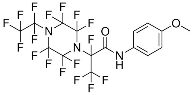 2,3,3,3-TETRAFLUORO-N-(4-METHOXYPHENYL)-2-[2,2,3,3,5,5,6,6-OCTAFLUORO-4-(1,1,2,2,2-PENTAFLUOROETHYL)-1-PIPERAZINYL]PROPANAMIDE