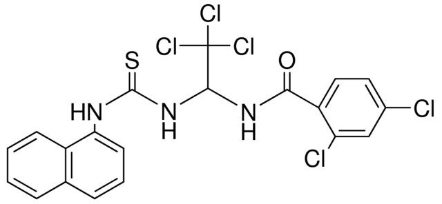 2,4-DICHLORO-N-(2,2,2-TRICHLORO-1-(3-NAPHTHALEN-1-YL-THIOUREIDO)-ET)-BENZAMIDE