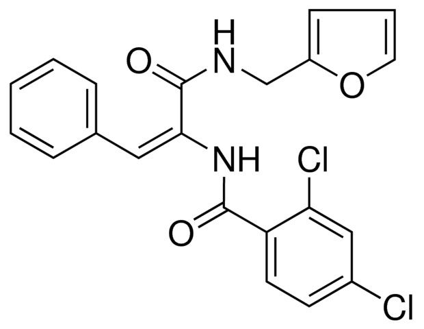 2,4-DICHLORO-N-(1-((FURAN-2-YLMETHYL)-CARBAMOYL)-2-PHENYL-VINYL)-BENZAMIDE