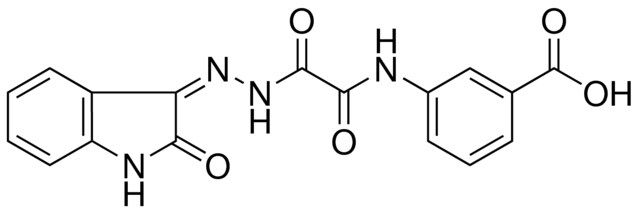 3-((2-OXO-1,2-DIHYDRO-INDOL-3-YLIDENE-HYDRAZINOOXALYL)-AMINO)-BENZOIC ACID