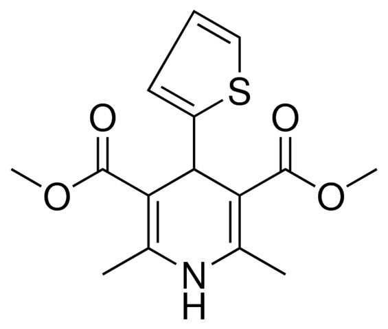 2,6-DIMETHYL-4-THIOPHEN-2-YL-1,4-2H-PYRIDINE-3,5-DICARBOXYLIC ACID DI-ME ESTER